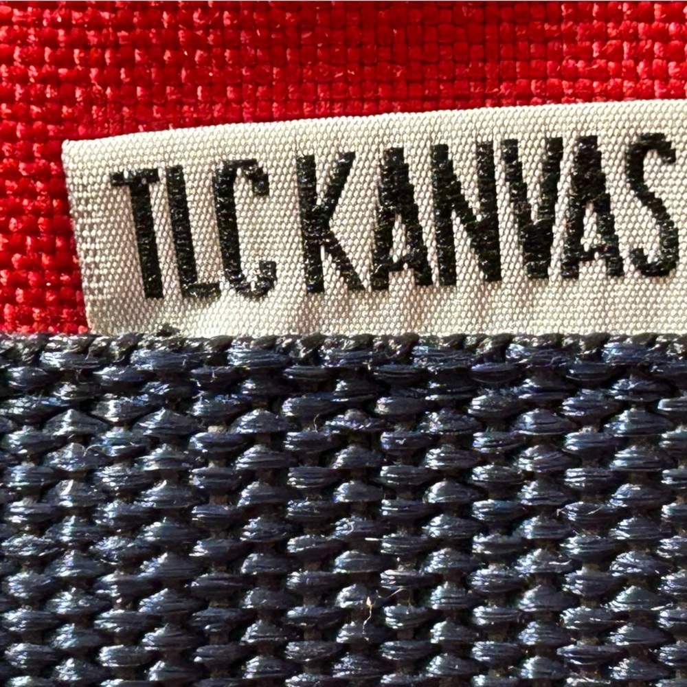 TLC KANVAS  Red and Navy Satchel Dual Zip Customized Pockets - Picture 2 of 10
